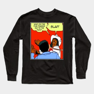 DAVE CHAPPELLE'S RICK JAMES SLAP // COMIC STRIP PARODY Long Sleeve T-Shirt